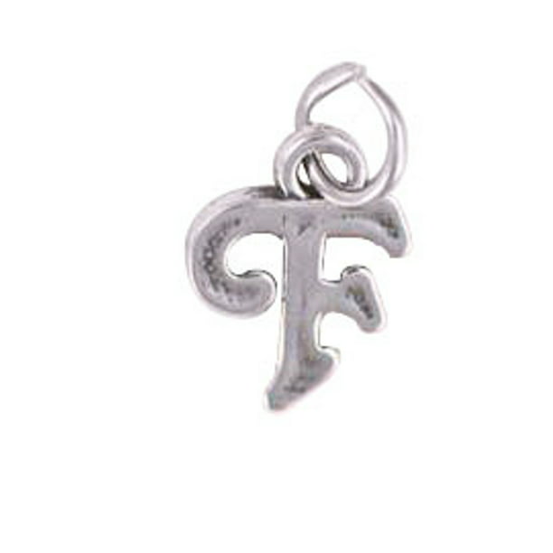 Sterling Silver Scrolled Letter A Charm 